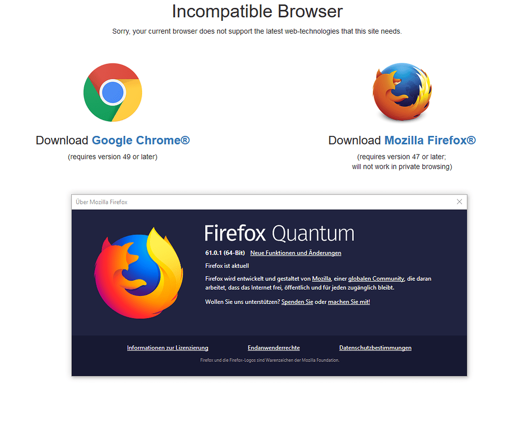 update my firefox to 61.0.1